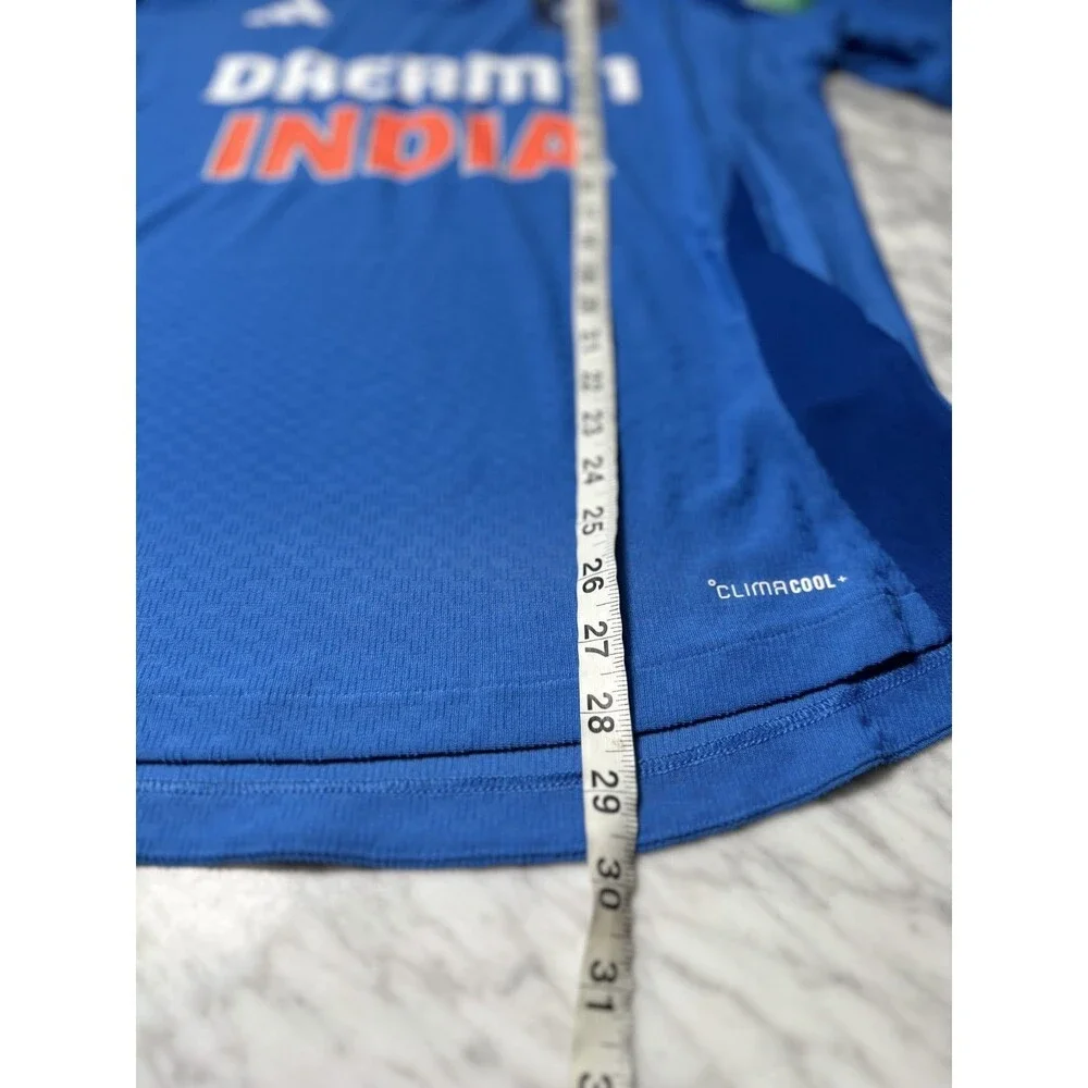 Adidas Dream 11 India Cricket KC3746 Jersey Blue & Orange Men's Large NEW